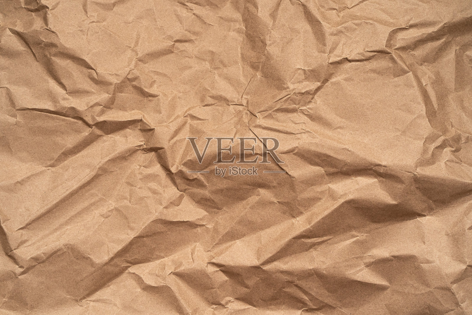 抽象回收棕色皱纸背景纹理设计与复制空间照片摄影图片