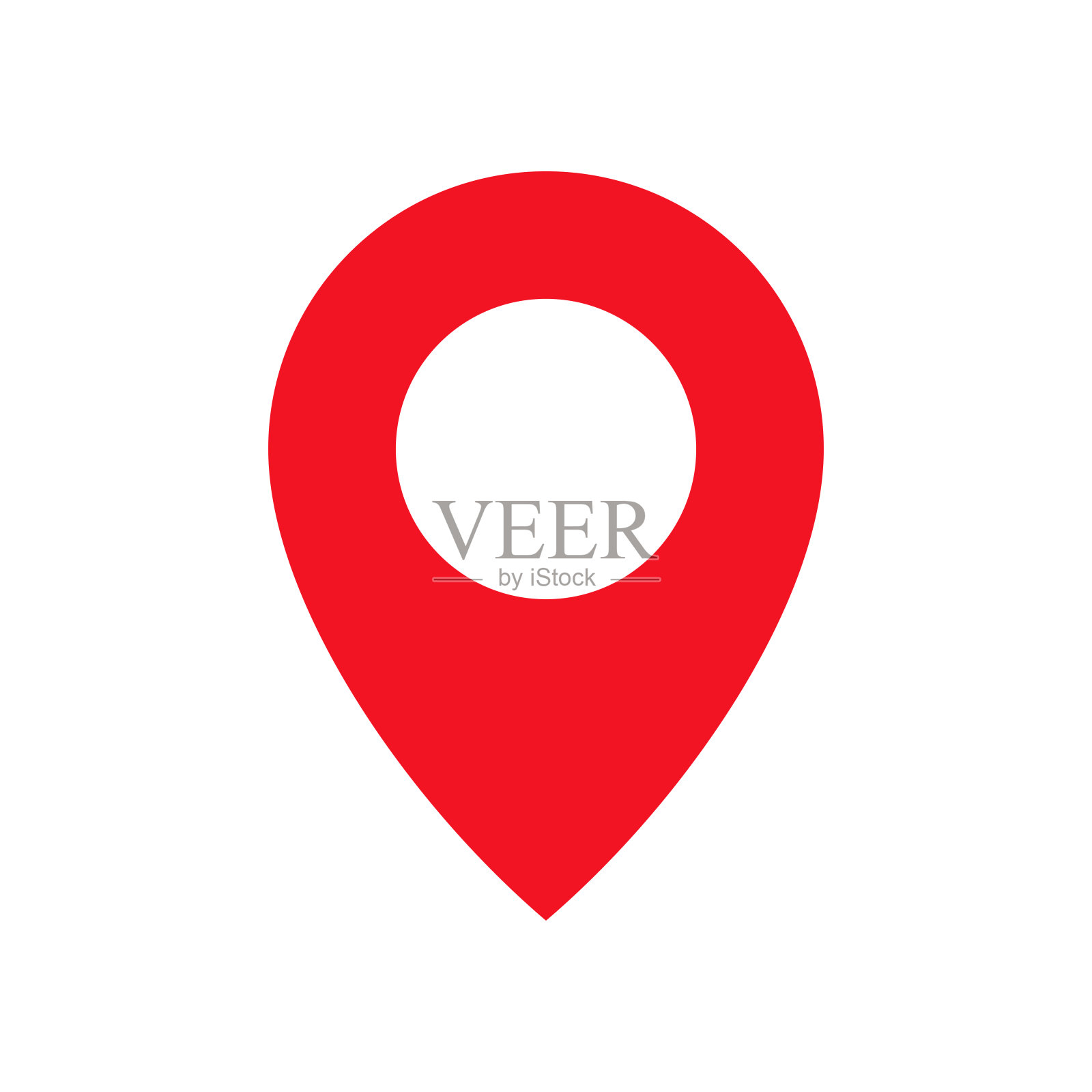 引脚定位-定位器图标矢量设计模板插画图片素材