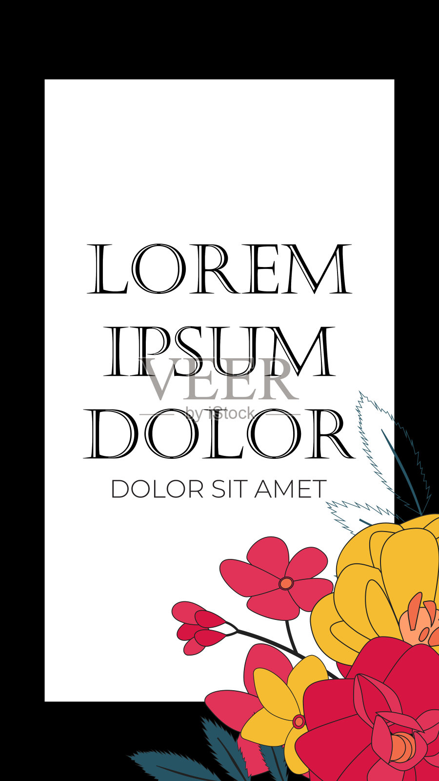 夏季摘要Instagram故事横幅背景可以用于登陆页面，网站，移动应用程序，网页设计。矢量图设计模板素材