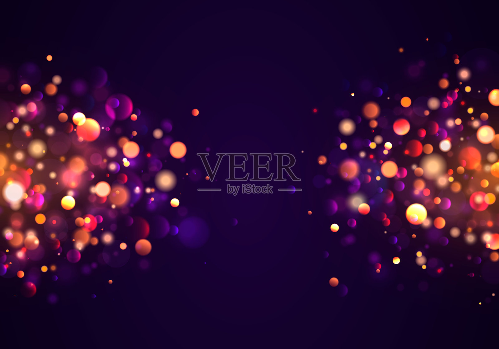 五颜六色的光散景插画图片素材