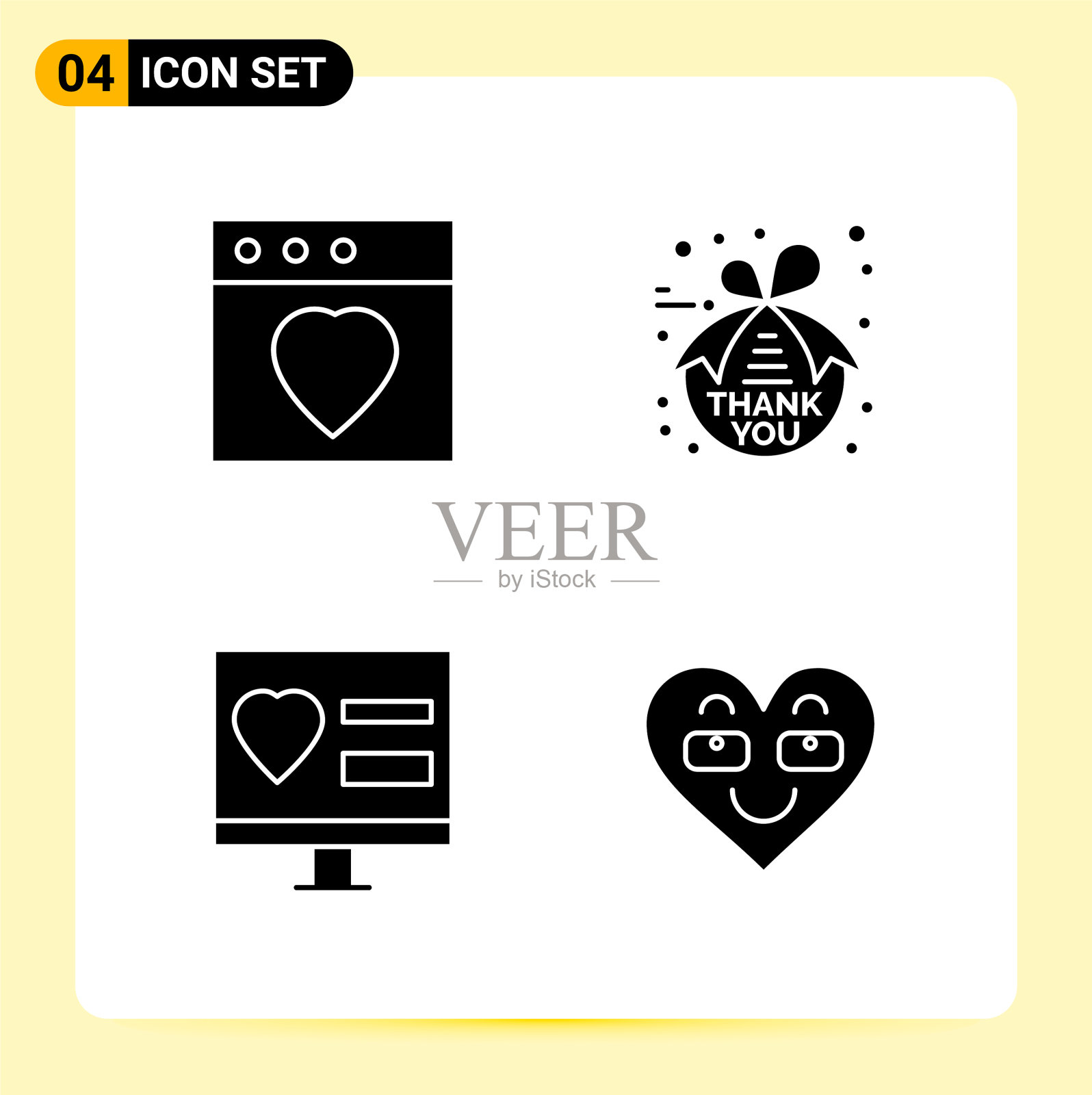 4个现代网站设计和创意图标图标素材