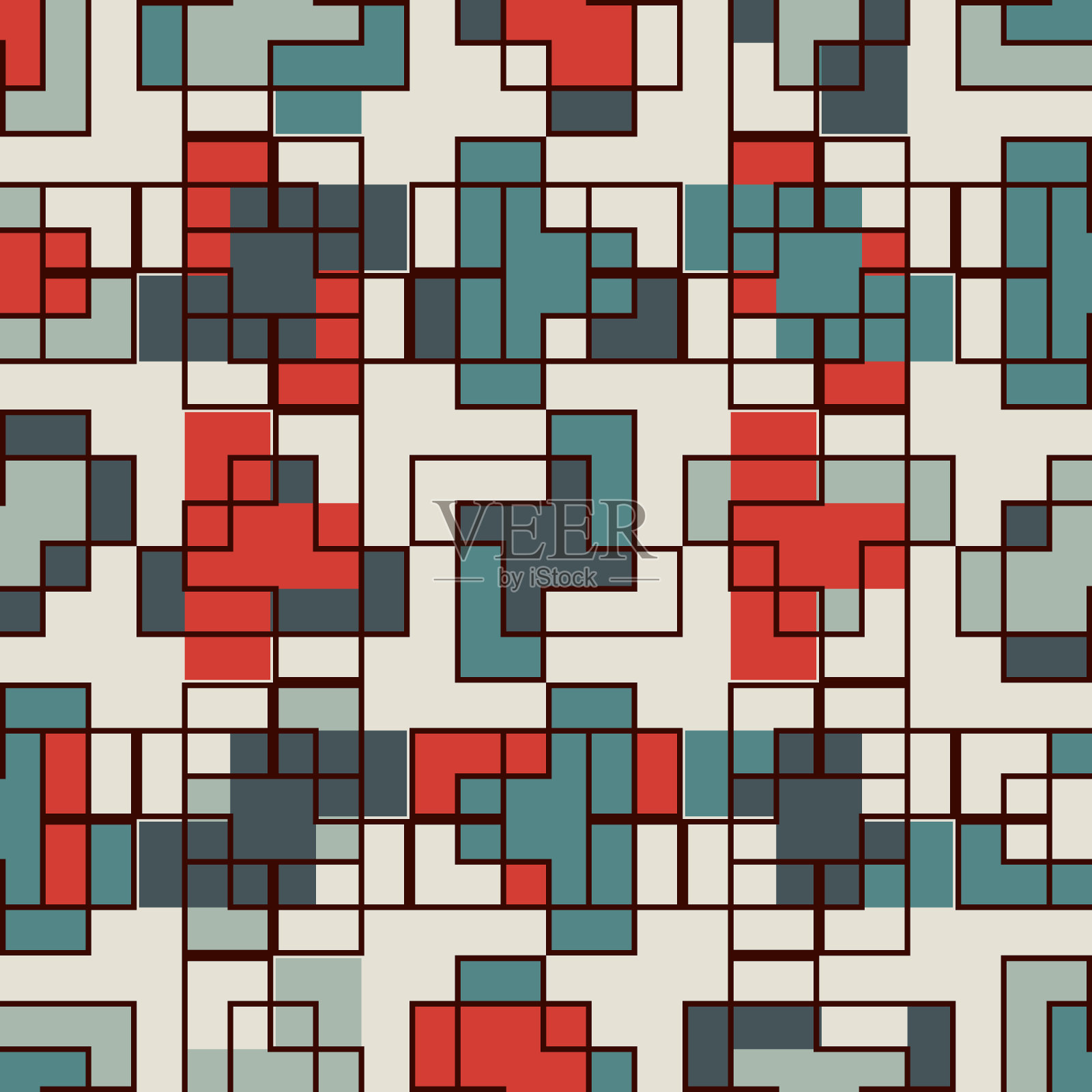 重复的创造性拼图。几何无缝图案设计。像素艺术表面纹理。当代伪装插画图片素材