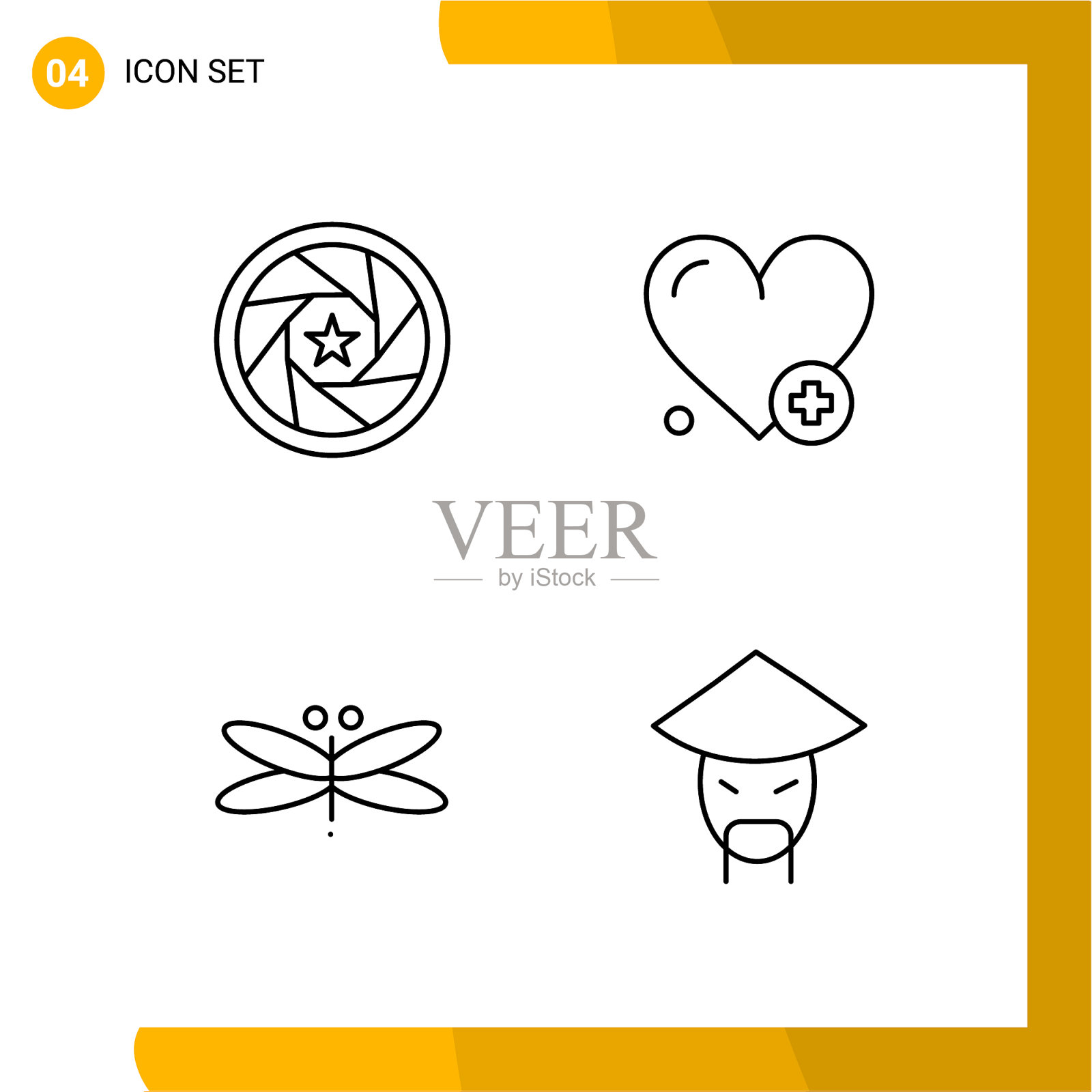 图标设置线条样式图标包轮廓符号图标素材