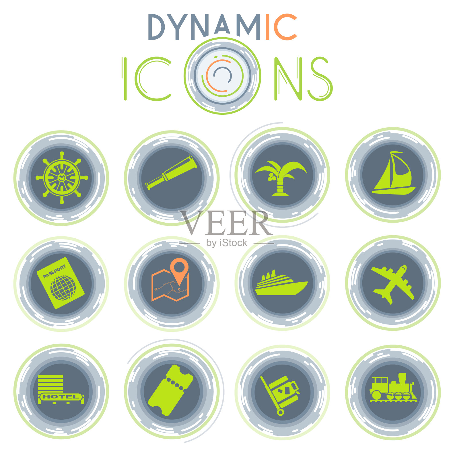 旅游动态图标图标素材