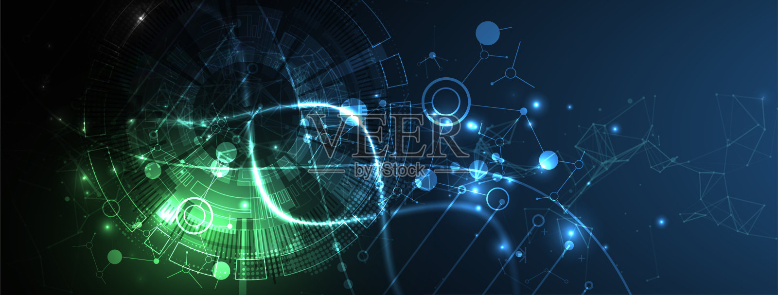 有DNA分子的科学模板，壁纸或横幅。插画图片素材