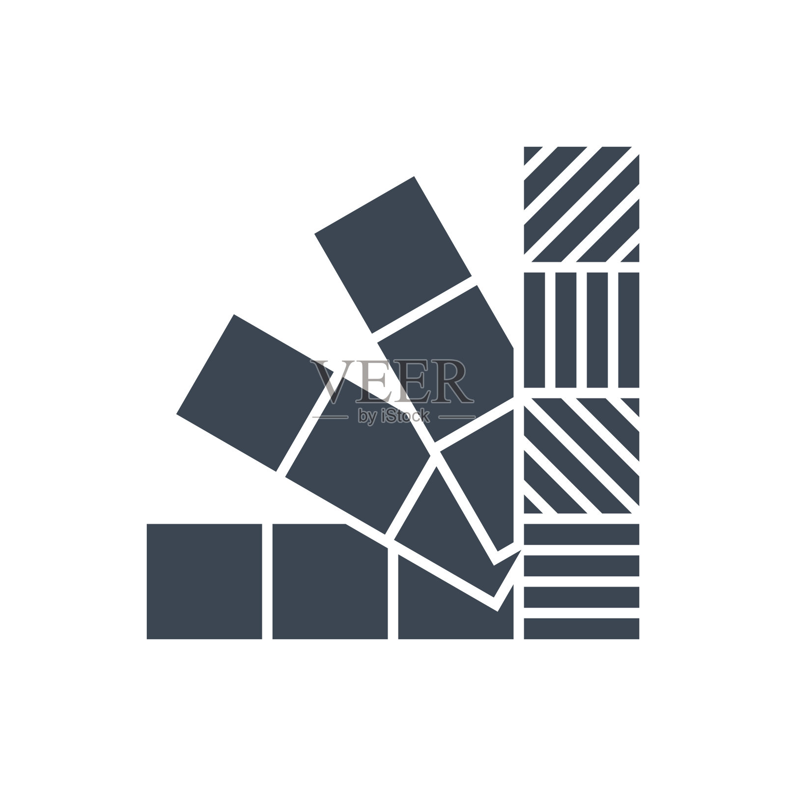 颜色线向量字形图标插画图片素材