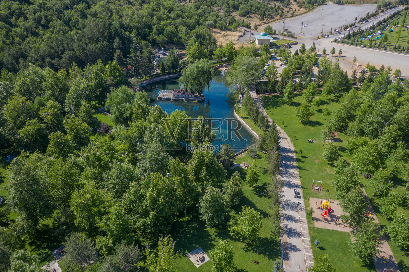 赛迪希尔库古卢国家公园鸟瞰图。照片摄影图片