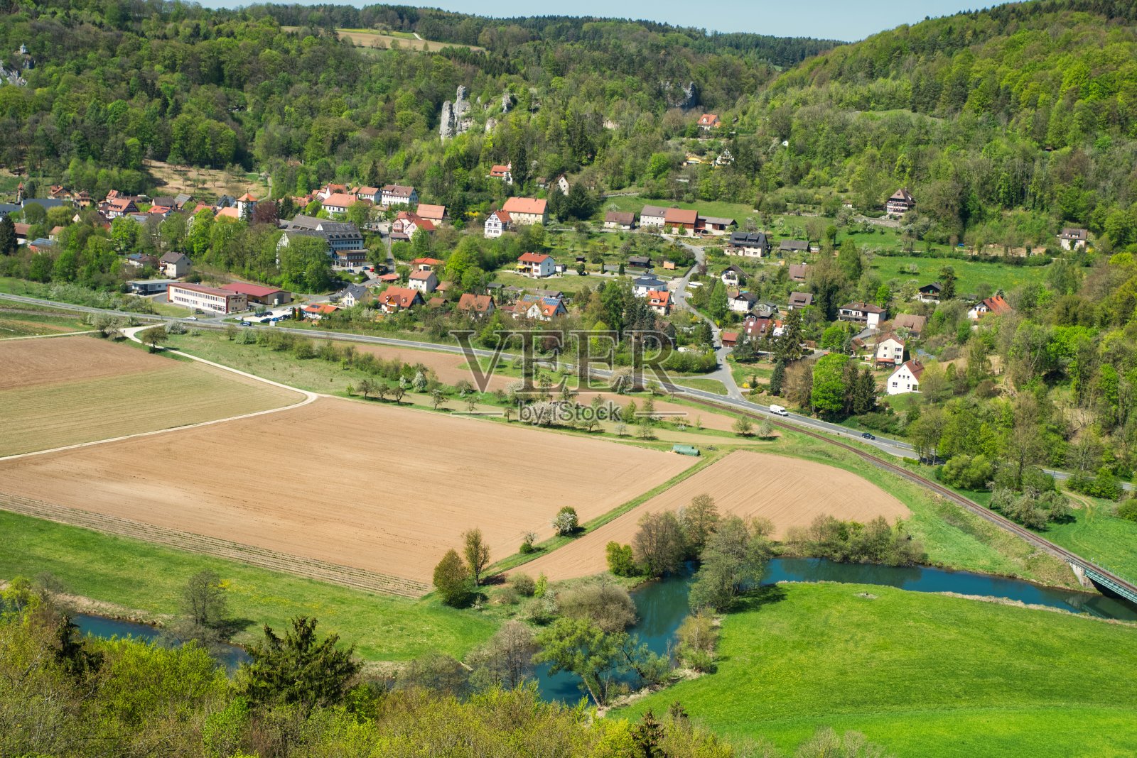 弗兰科尼亚的维森特山谷照片摄影图片