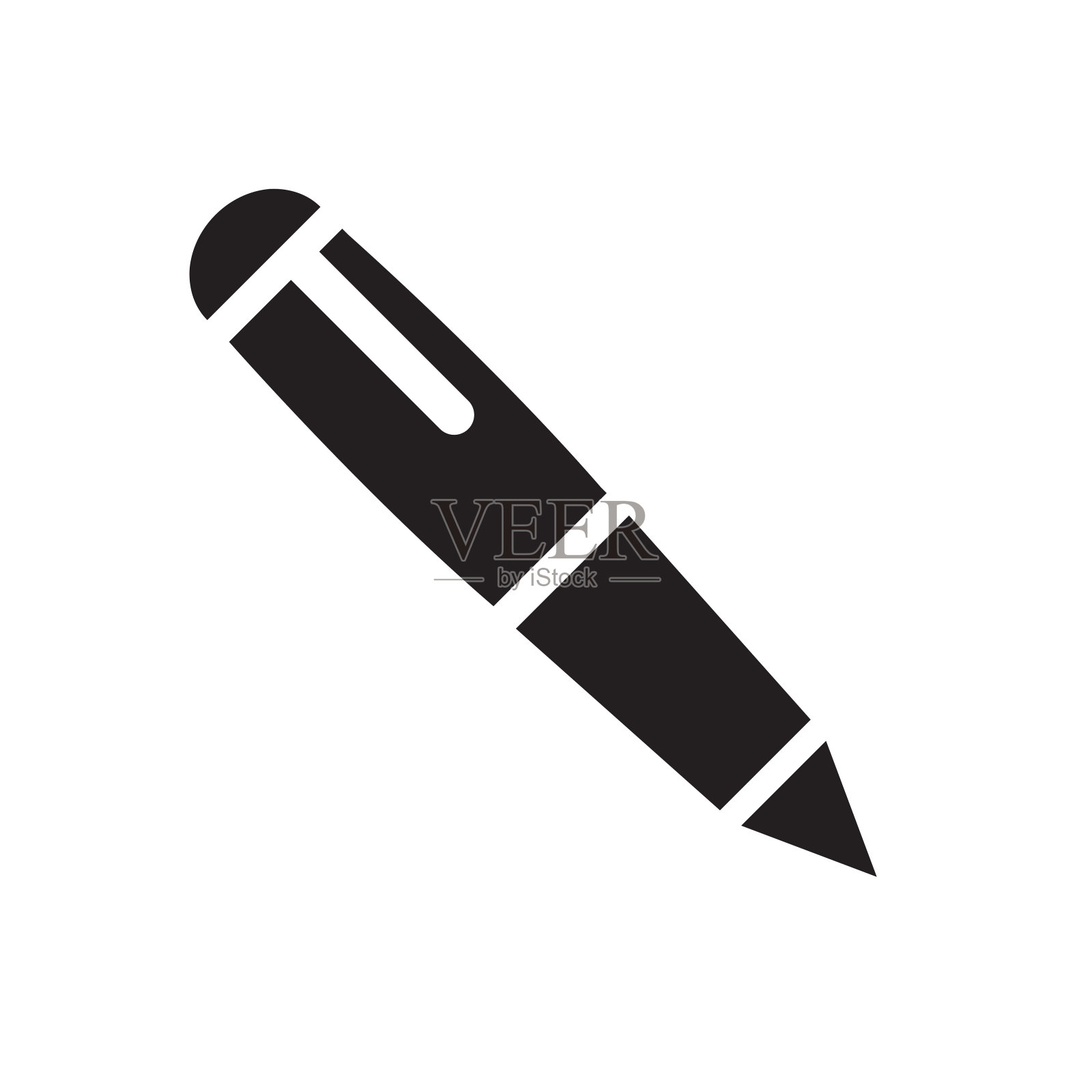 铅笔，钢笔，图标矢量模板图标素材