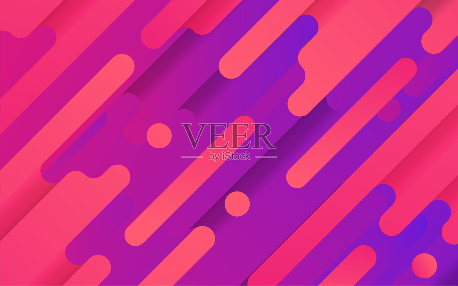 抽象的几何背景与对角形状充满生动的梯度。现代和时尚的平面背景，矢量插图。插画图片素材