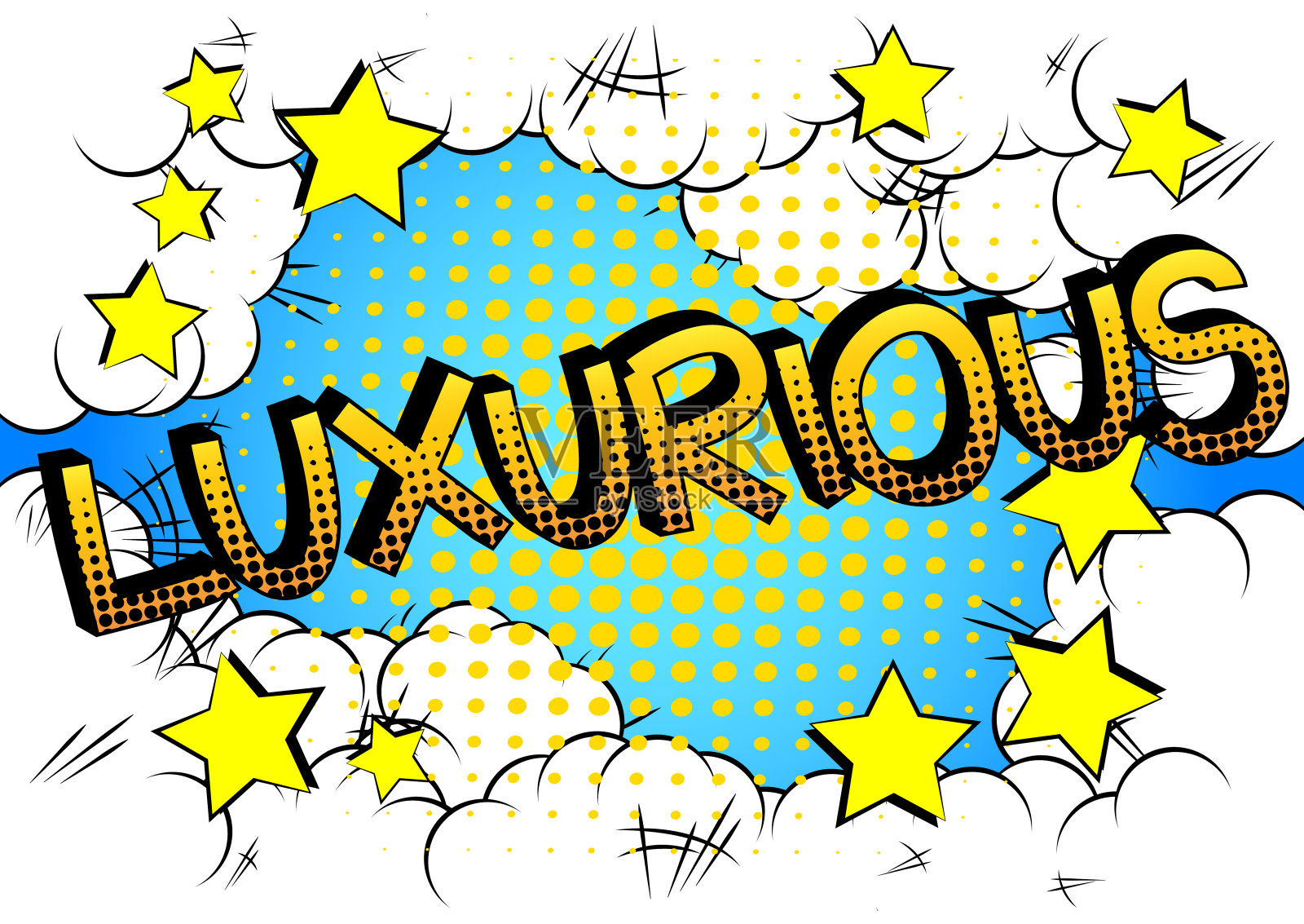 豪华-漫画书风格的卡通字插画图片素材