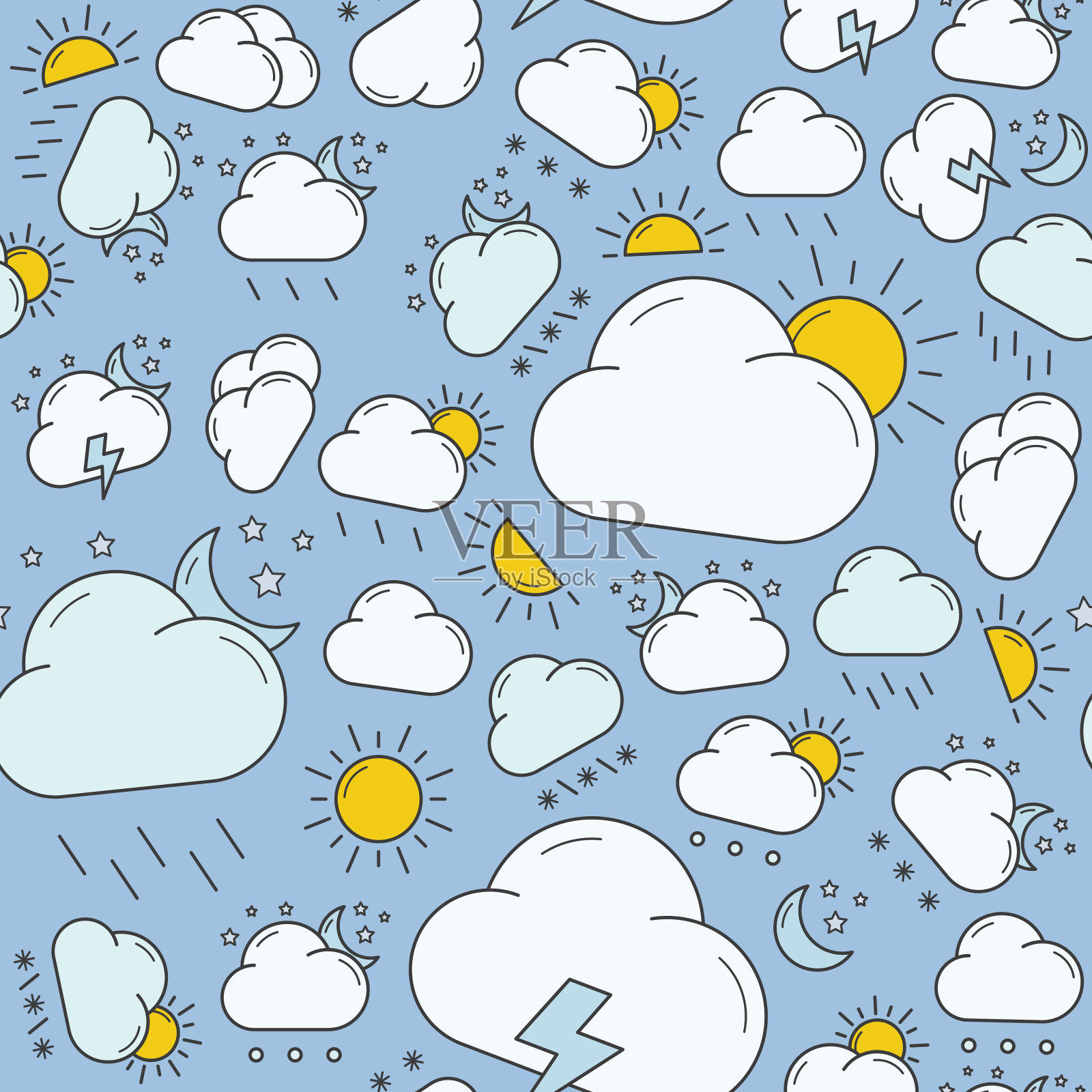 天气背景01-01插画图片素材