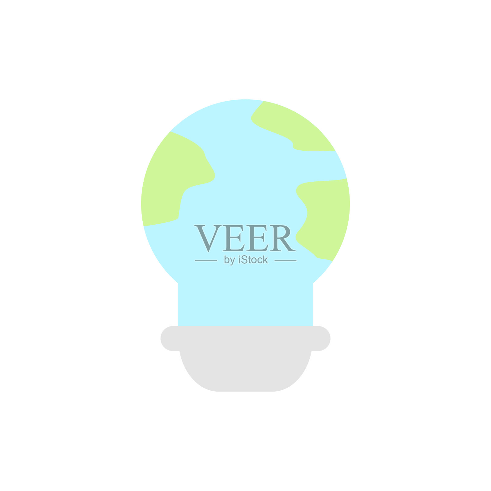 地球，灯泡的图标。简单的颜色向量元素地球日图标的用户界面和用户体验，网站或移动应用程序图标素材