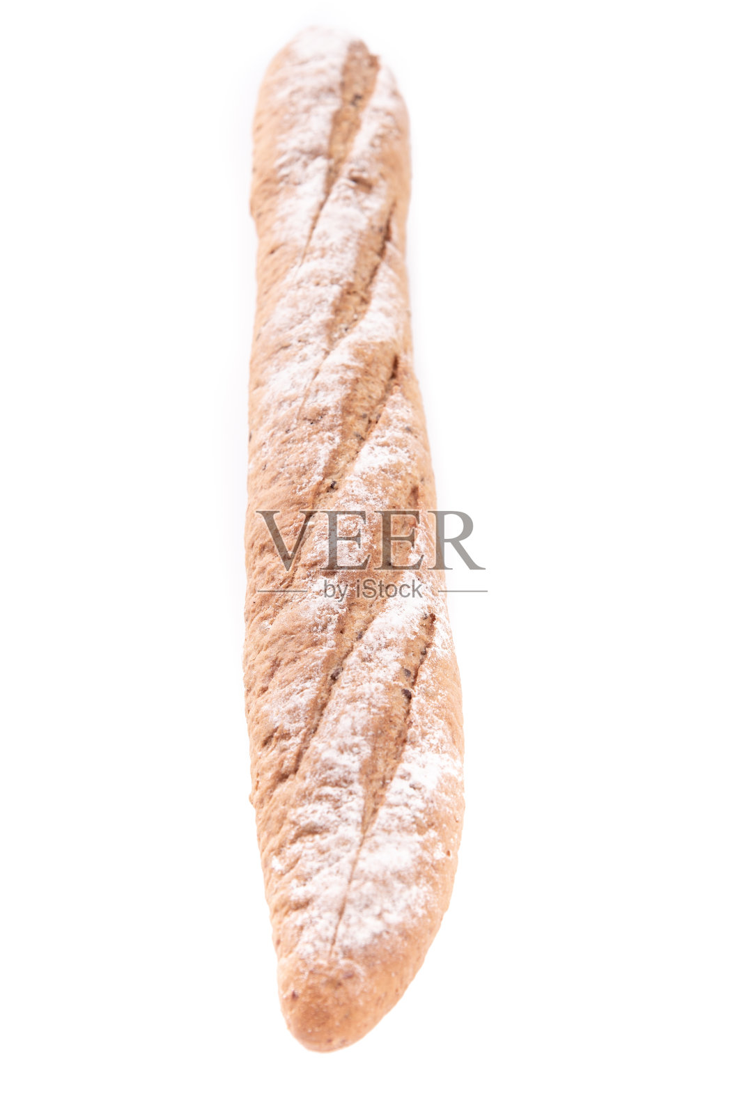 长长的面包孤立在白色上照片摄影图片