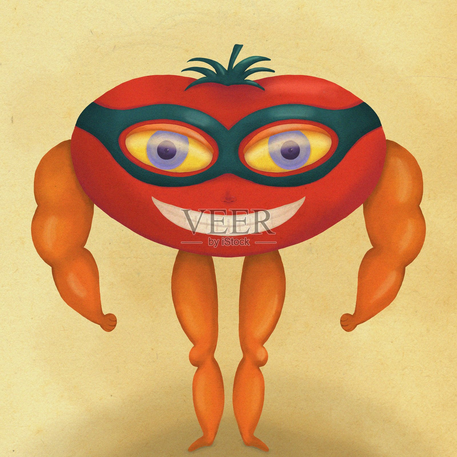 有趣的蔬菜插画图片素材