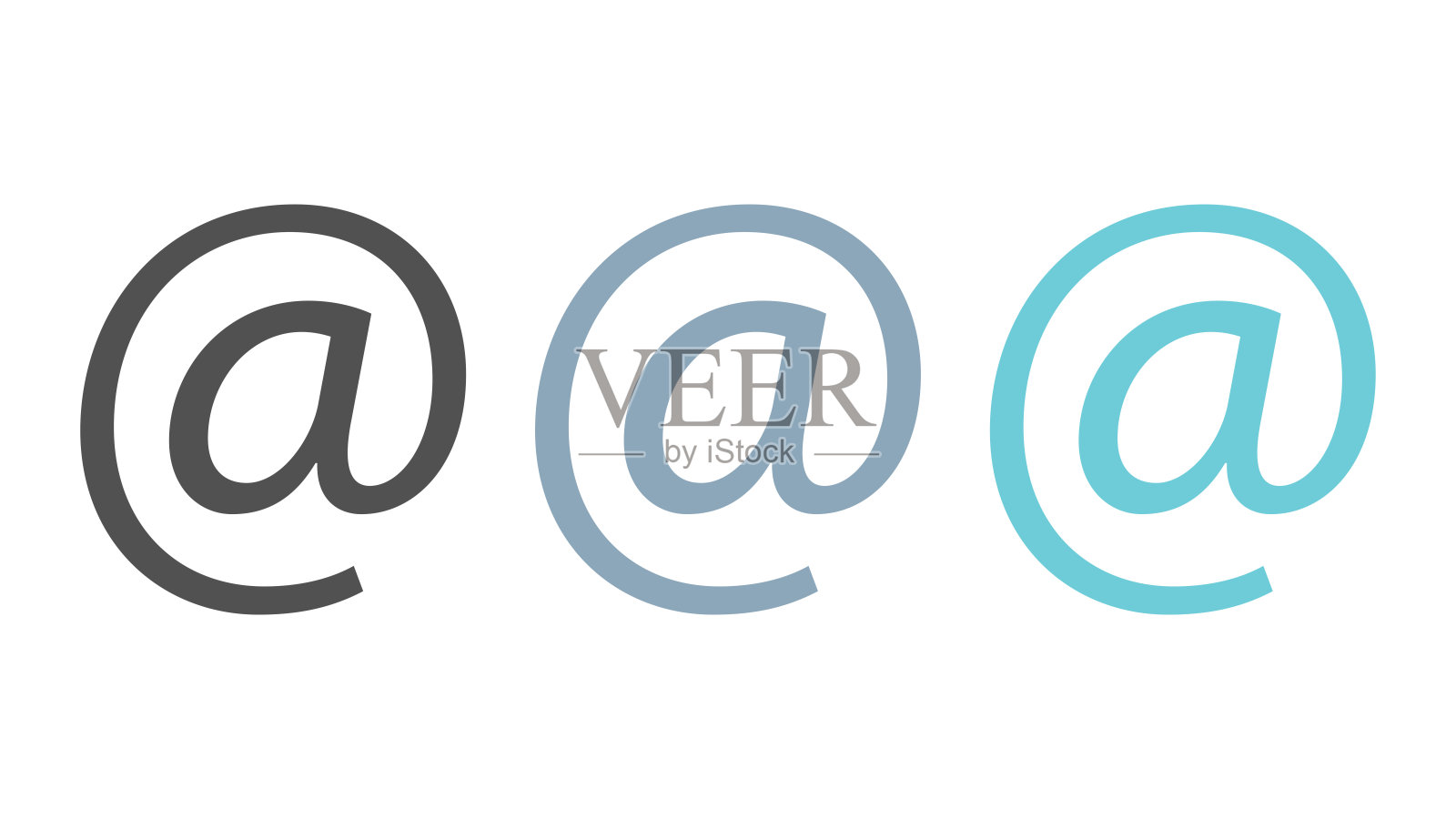 一套邮件符号图标，矢量设计插画图片素材