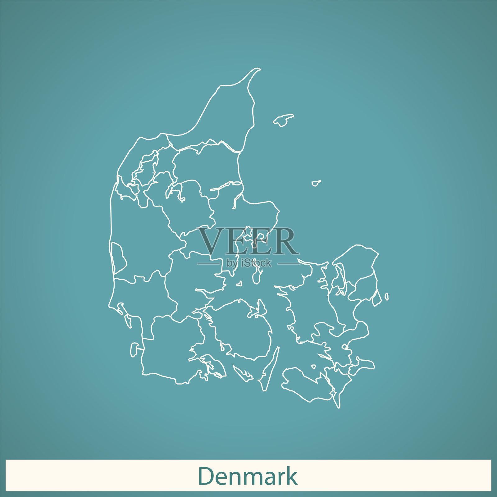 丹麦的地图插画图片素材