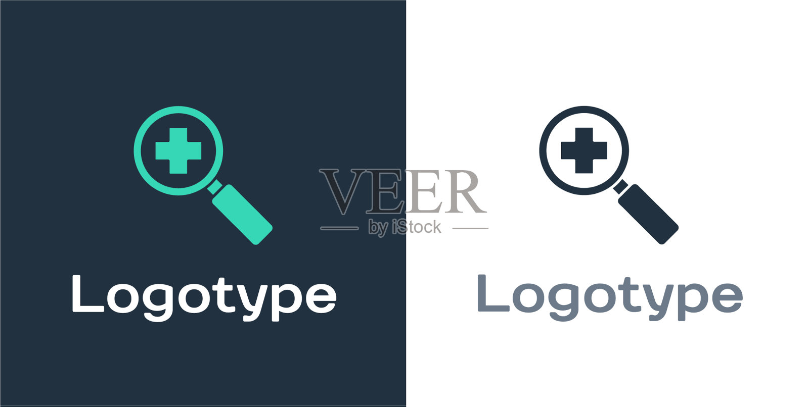 标识型放大镜搜索医疗图标图标素材