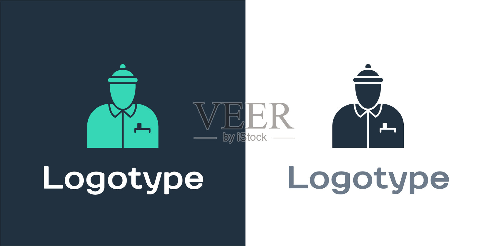 标志类型曲棍球教练图标孤立在白色图标素材