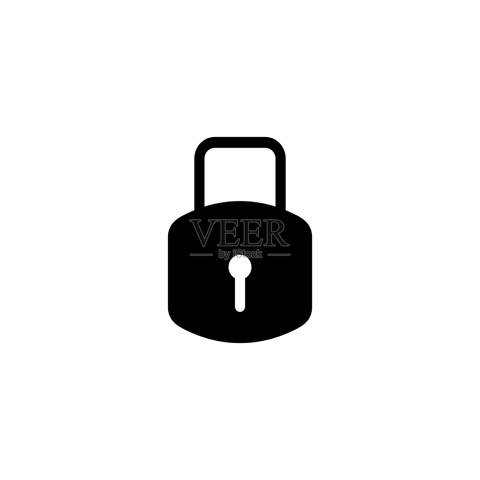 插图矢量图形的挂锁图标插画图片素材