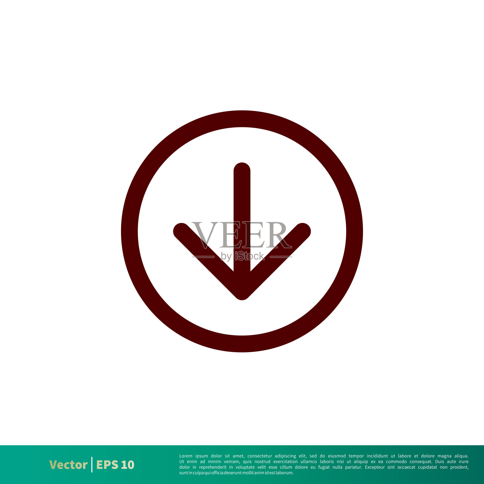 下载箭头图标图标矢量标志模板插图设计。向量EPS 10。插画图片素材