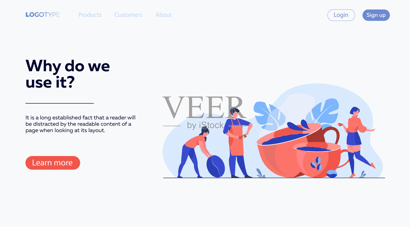 快乐的人喝黑咖啡插画图片素材