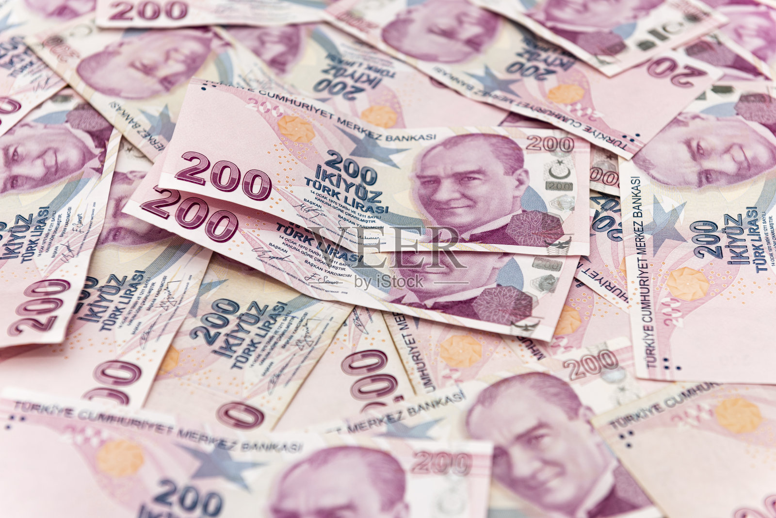 200年土耳其里拉照片摄影图片