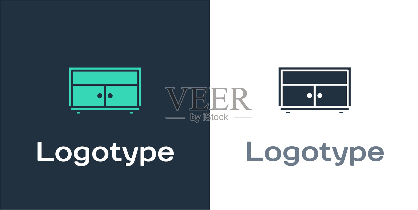 标志型衣柜抽屉图标孤立在白色图标素材