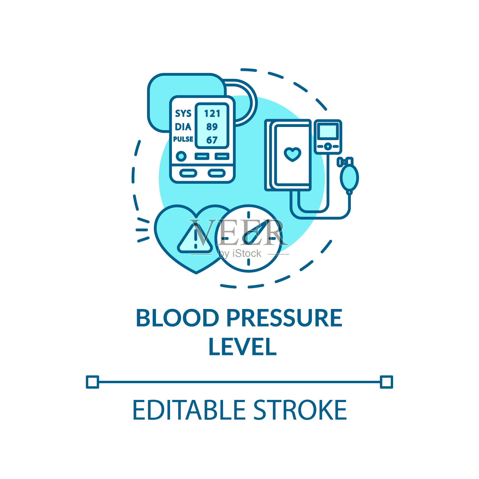 血压水平概念图标插画图片素材