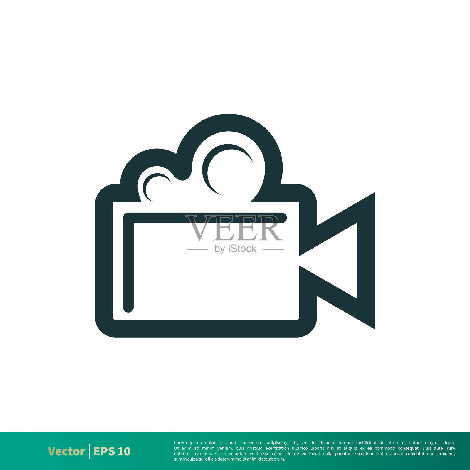 电影，电影图标矢量标志模板插图设计。向量EPS 10。插画图片素材