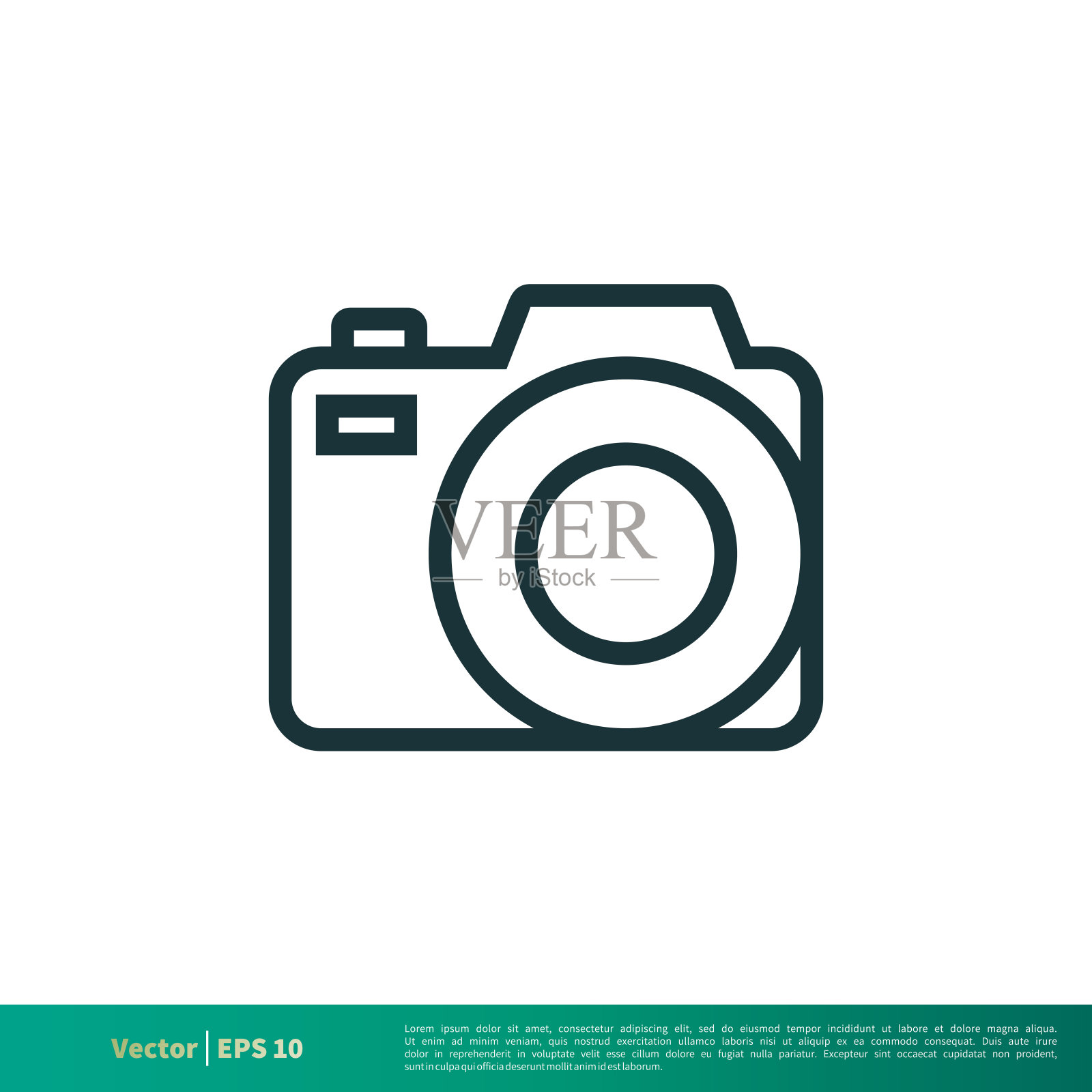 相机图标矢量标志模板插图设计。向量EPS 10。设计元素图片