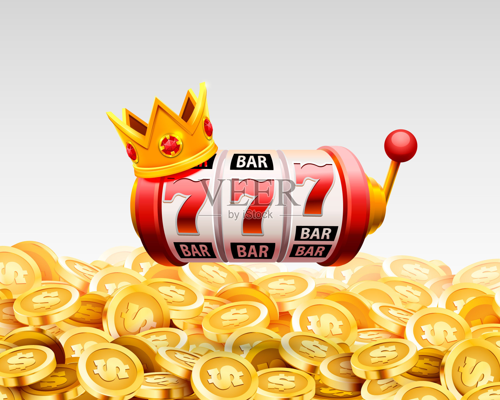 老虎机777横幅，金币头奖，赌场3d封面，老虎机和轮盘赌与卡。向量插画图片素材