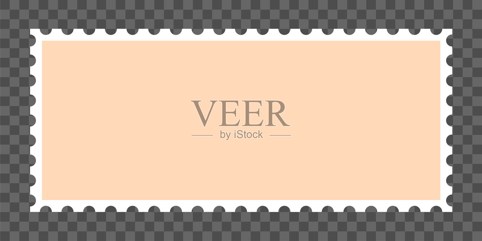 邮票框图标。矢量隔离矩形柱。透明背景。插画图片素材