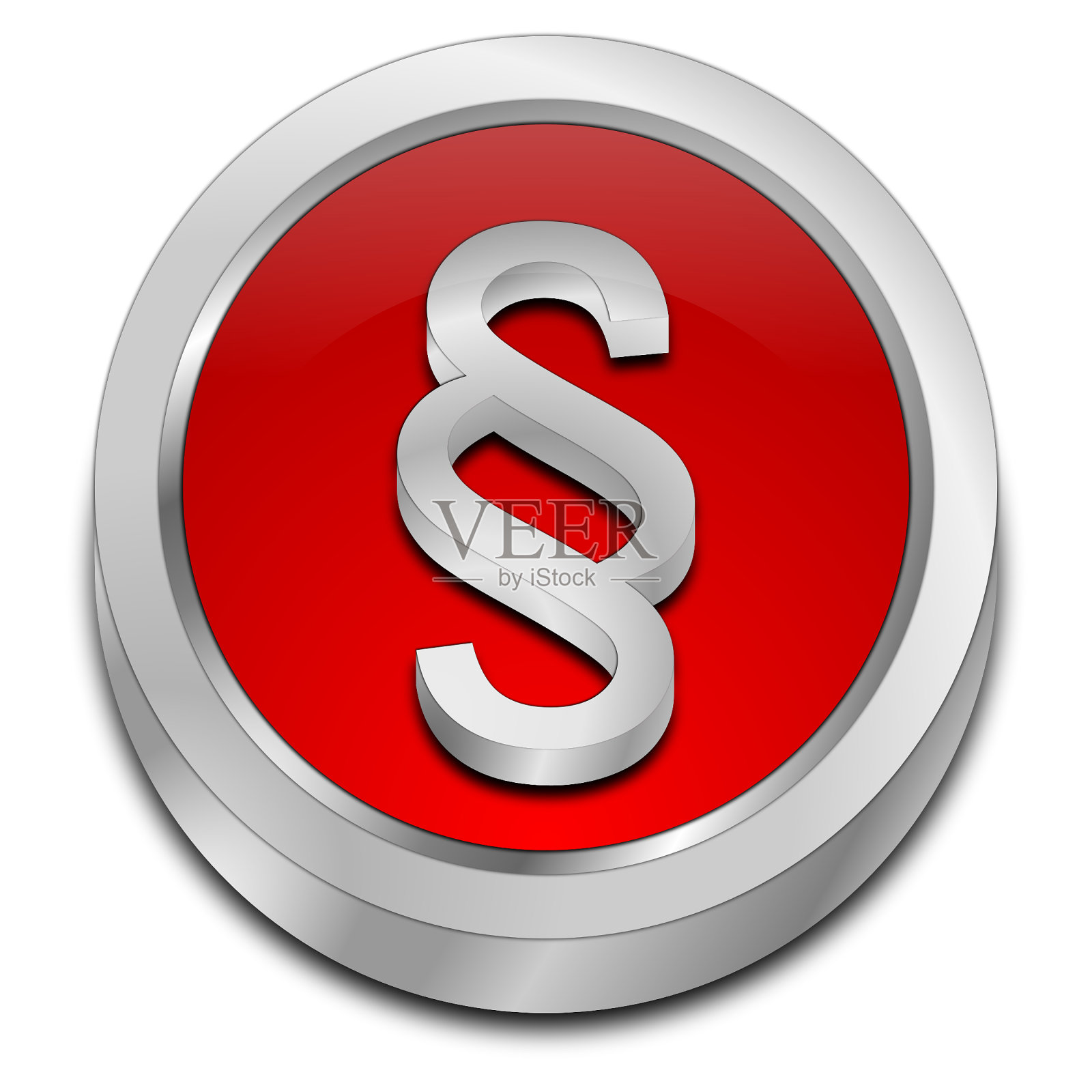 法律段落按钮- 3D插图照片摄影图片