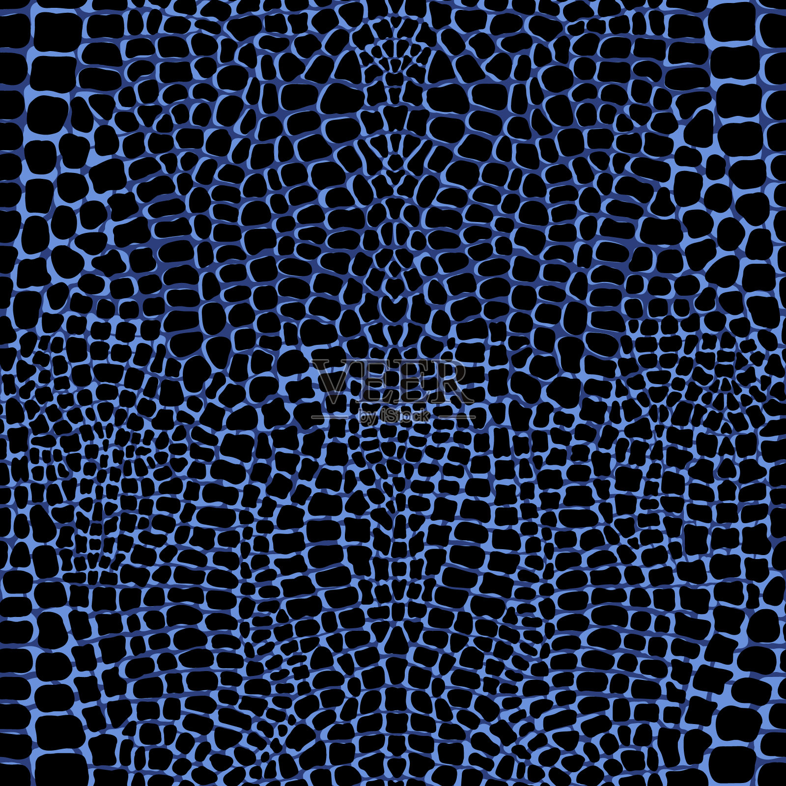 无缝模式与鳄鱼或鳄鱼纹。蓝色真皮仿墙纸。肉欲的向量的背景。插画图片素材
