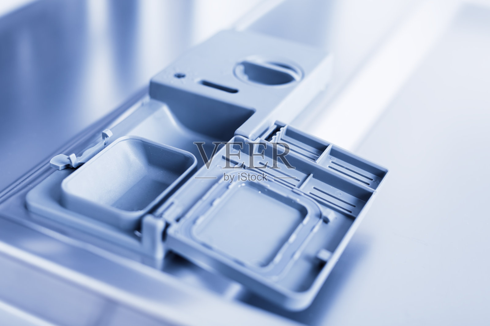 没有洗碗机，没有洗涤剂，没有人照片摄影图片