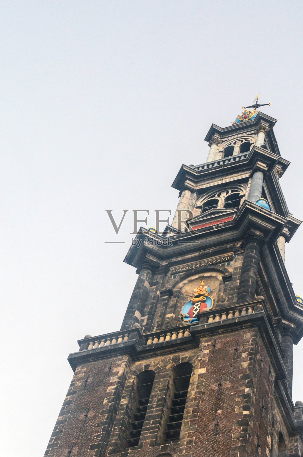 荷兰阿姆斯特丹的Westerkerk教堂照片摄影图片