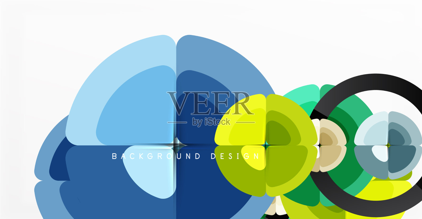 抽象背景时尚色圈插画图片素材