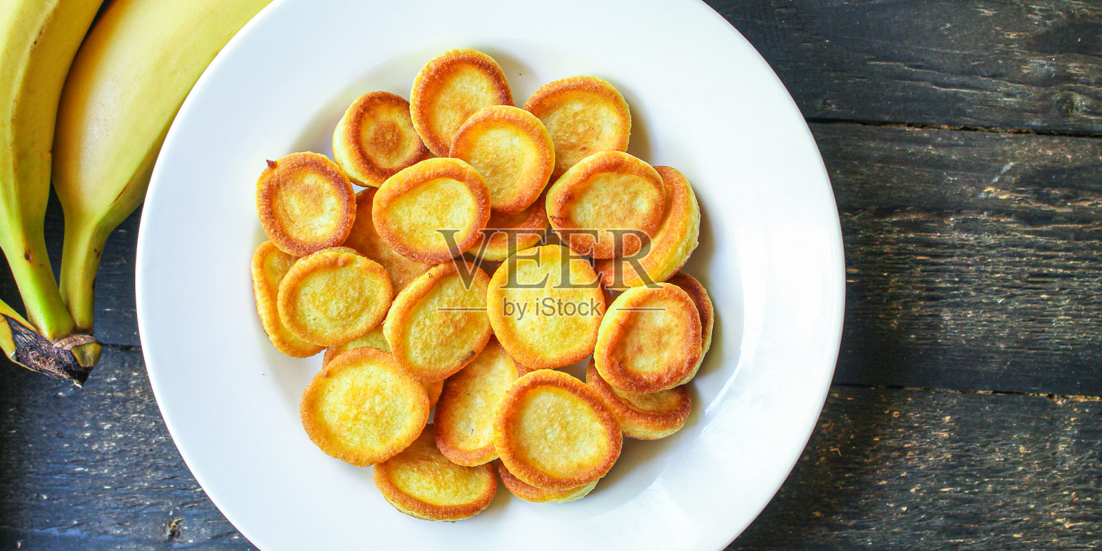 迷你煎饼，谷类，甜早餐，点心，甜点，菜单。食物背景俯视图复制空间的文本照片摄影图片