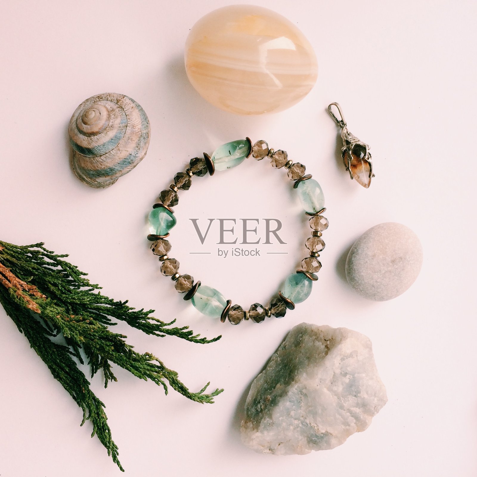 波西米亚意图手镯，珠宝照片摄影图片