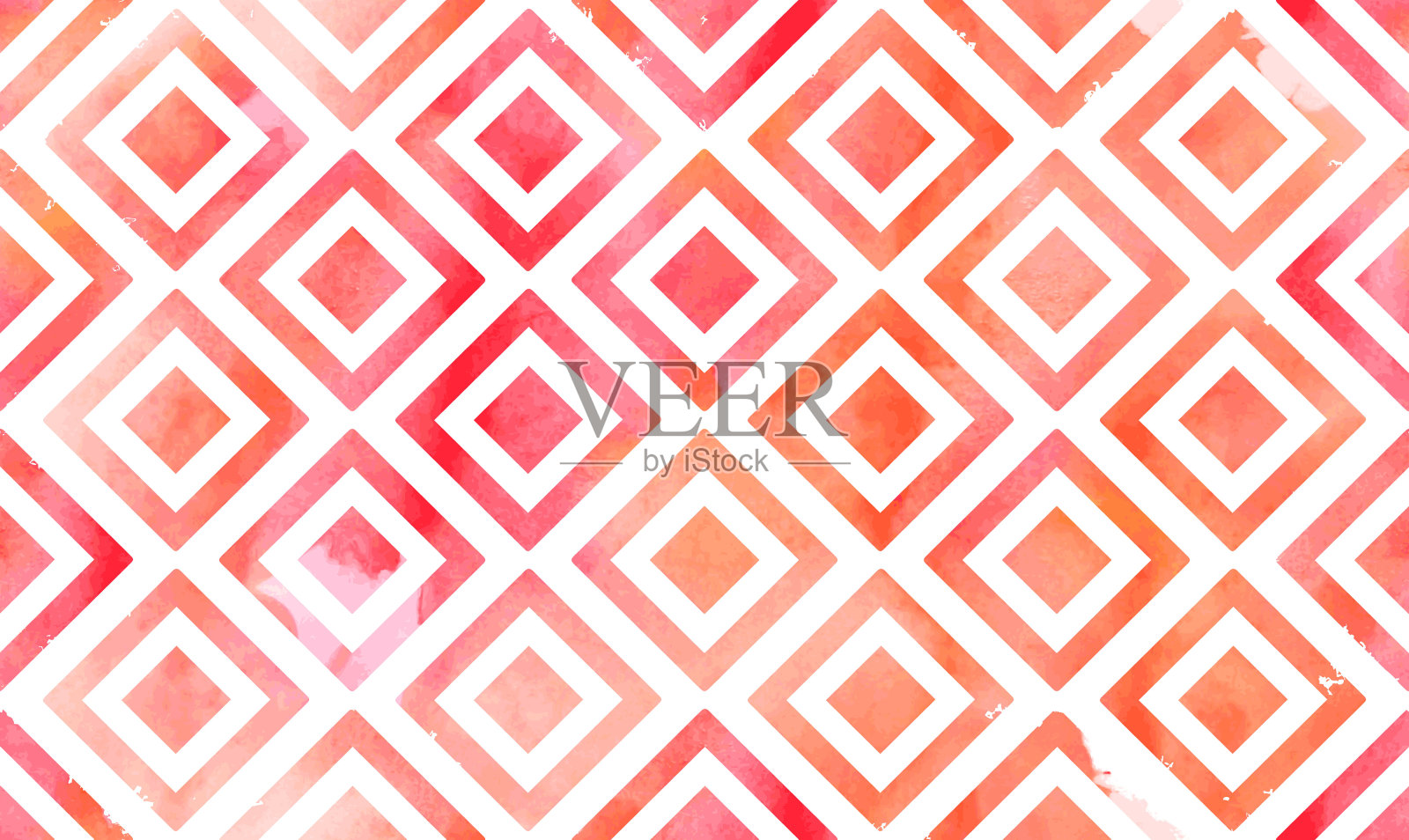 水彩无缝模式。插画图片素材