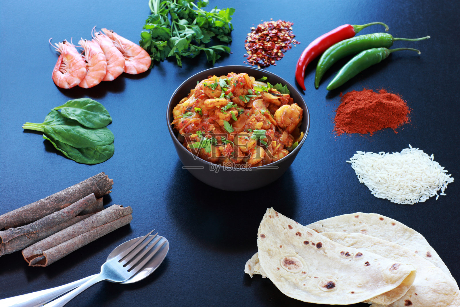 咖喱虾照片摄影图片