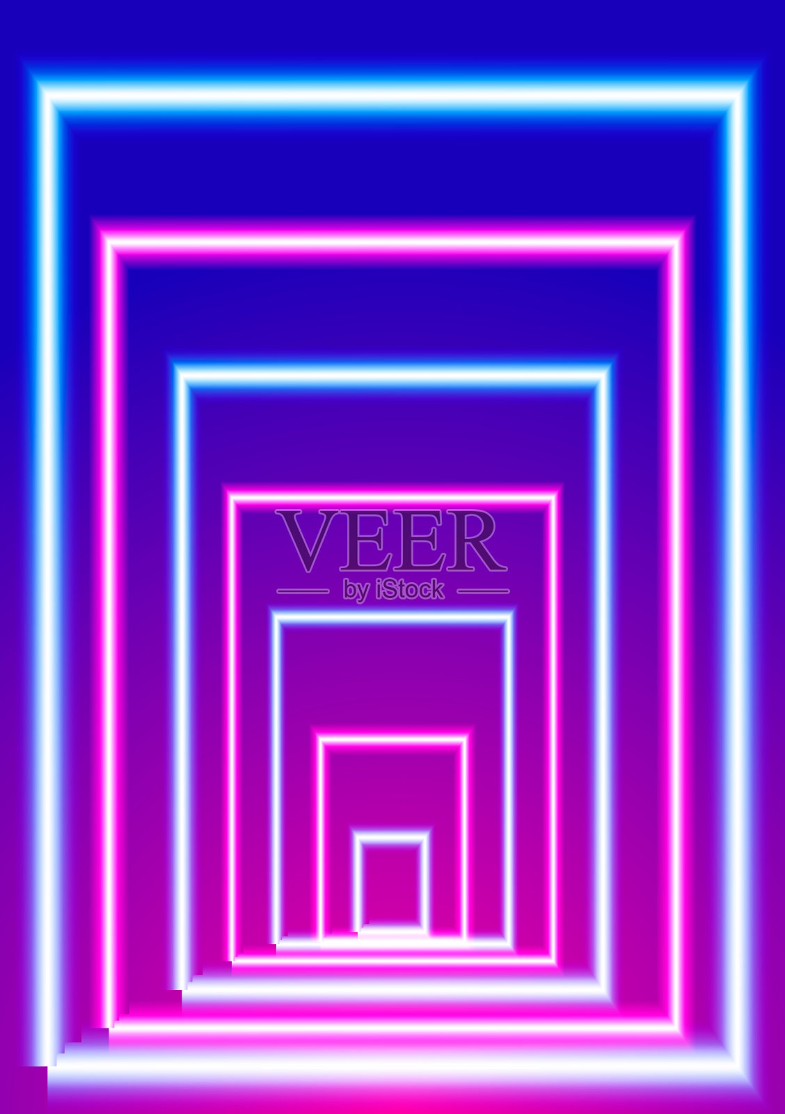 霓虹灯条纹照明入口。抽象的背景。向量股票插图插画图片素材