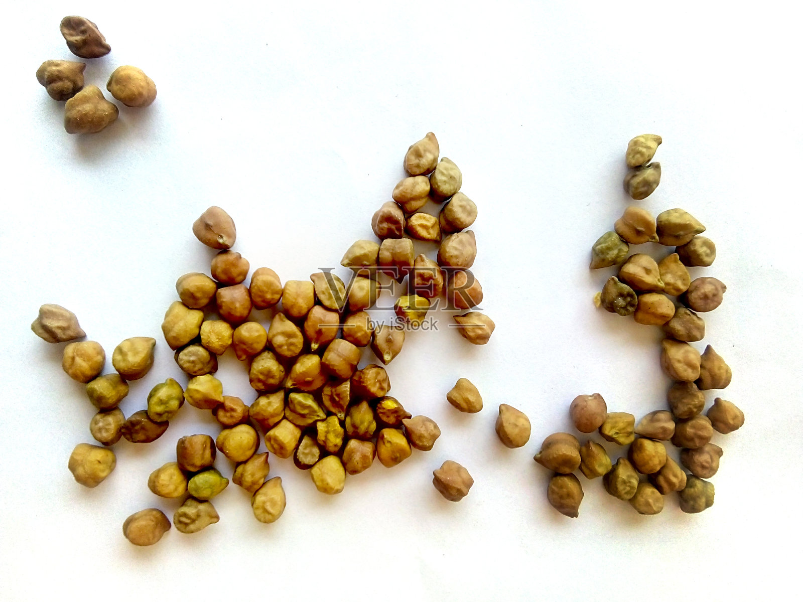 黑鹰嘴豆或卡拉查纳孤立在白色背景照片摄影图片