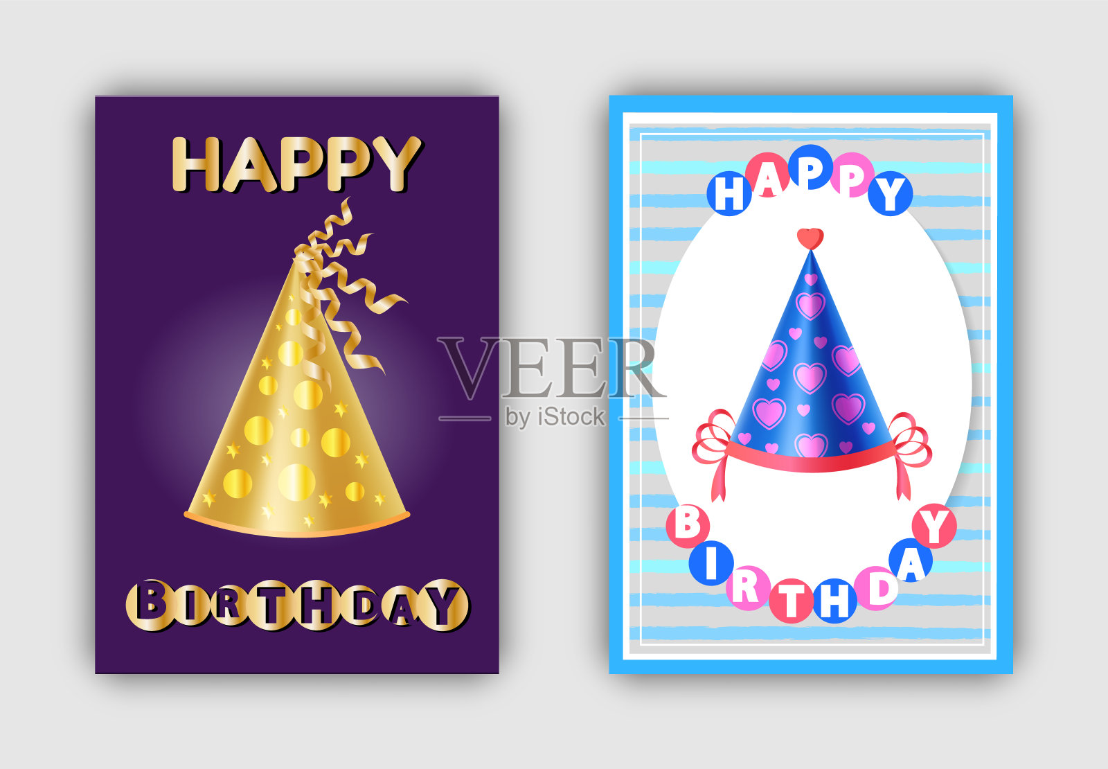 生日快乐魔术帽嘉年华头饰向量插画图片素材