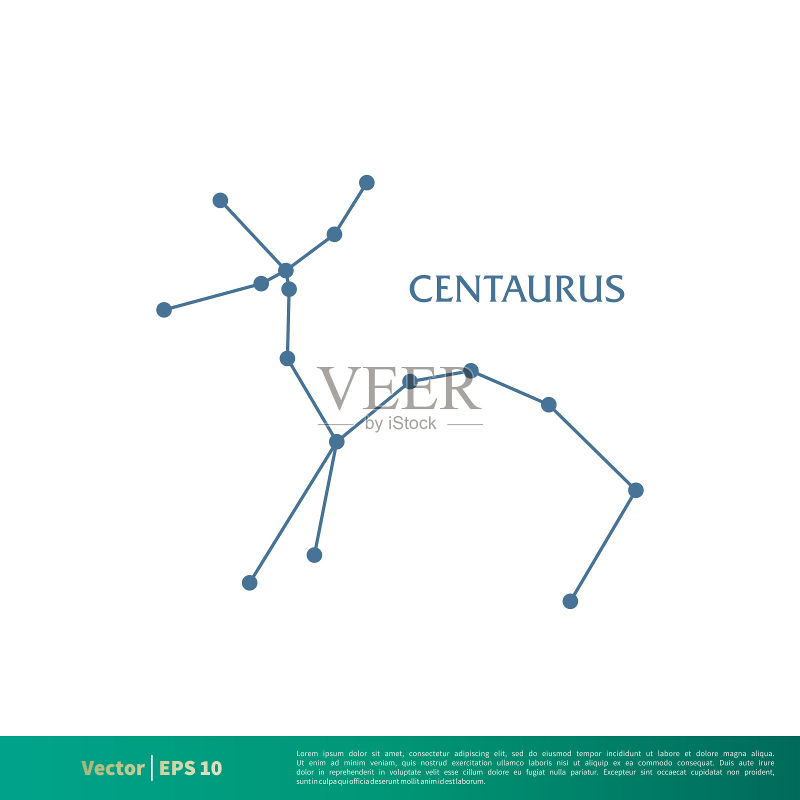 半人马座-星座星图标矢量标志模板插图设计。向量EPS 10。插画图片素材