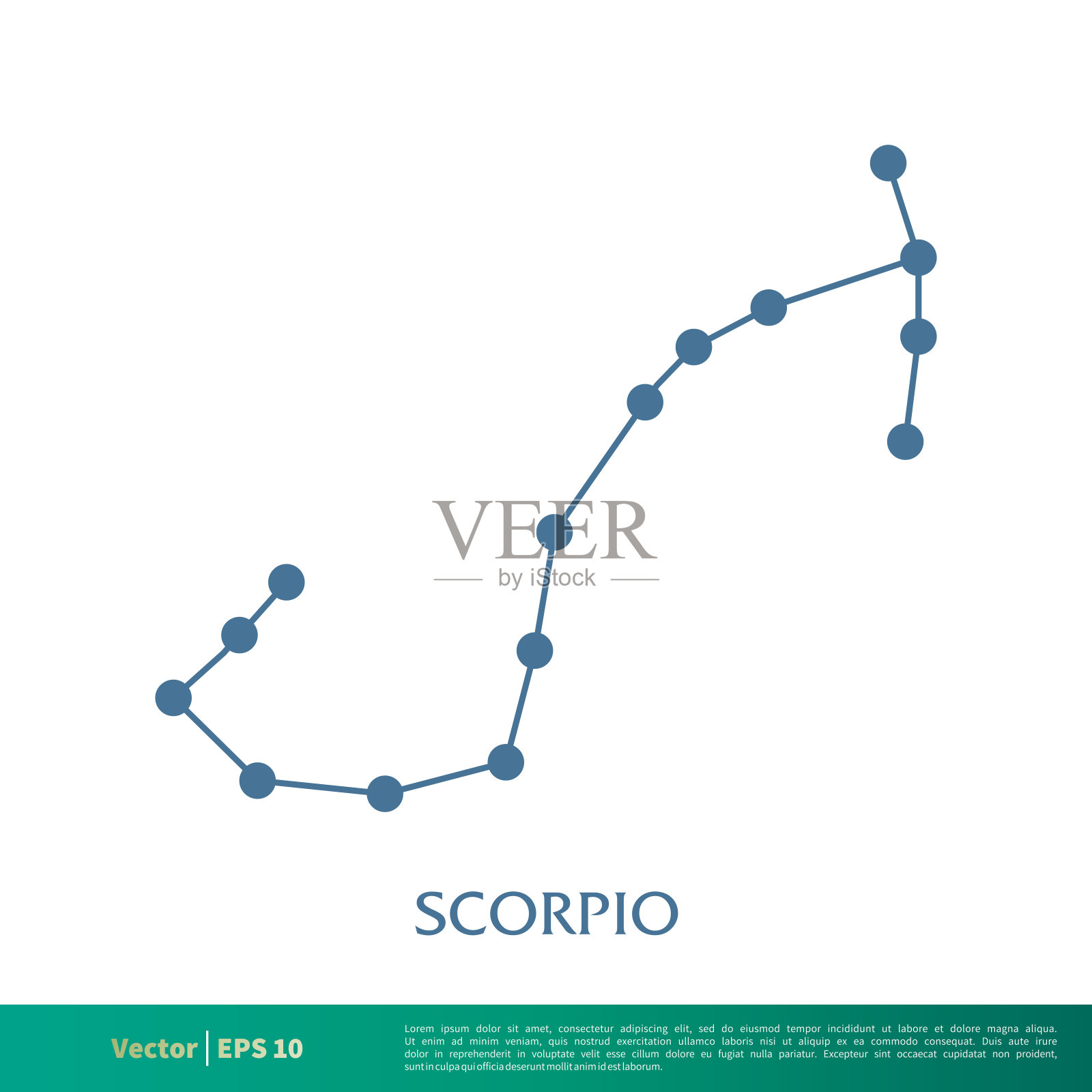 天蝎座-星座星图标矢量标志模板插图设计。向量EPS 10。插画图片素材