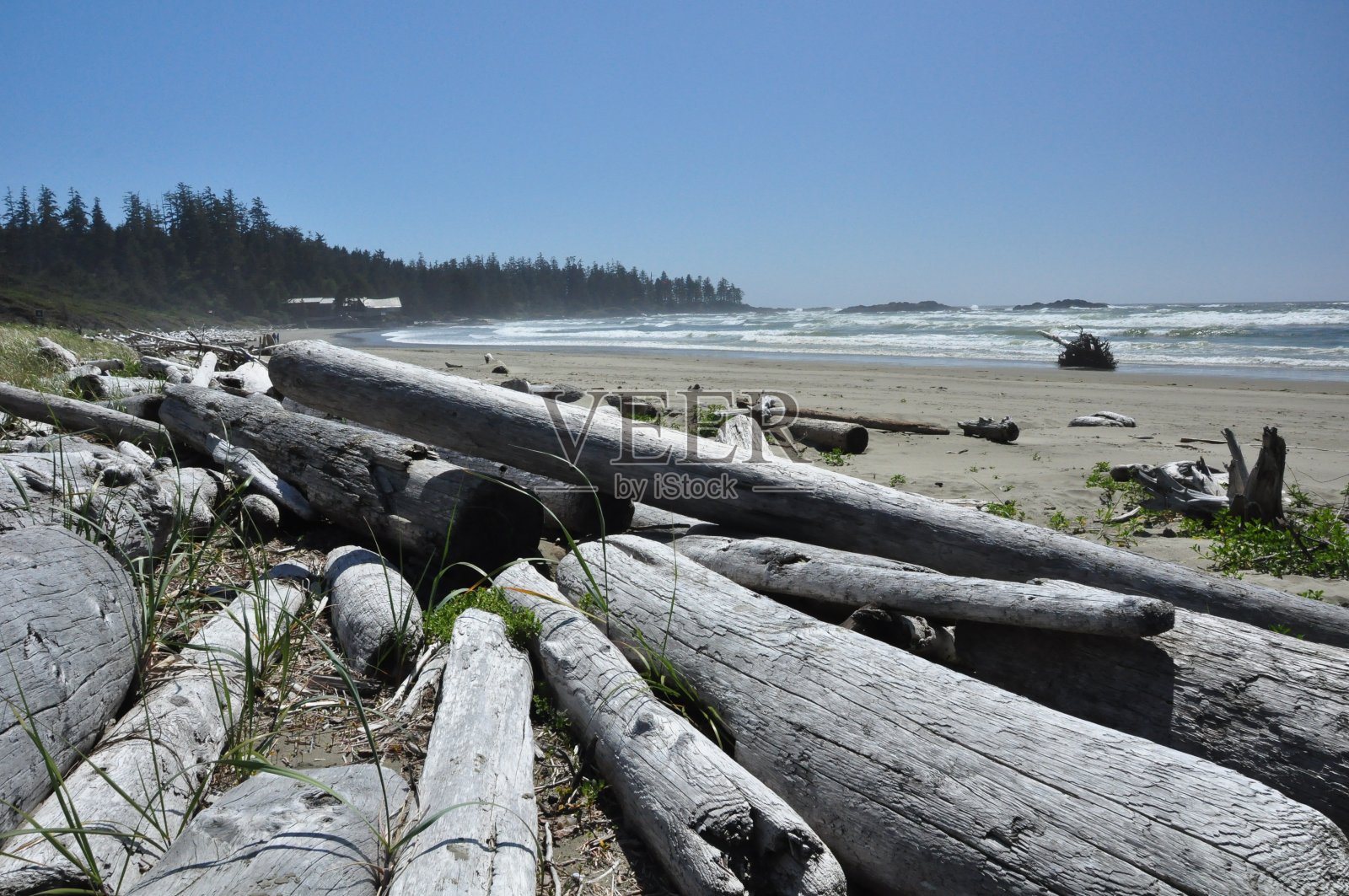 空无一人的海滩照片摄影图片