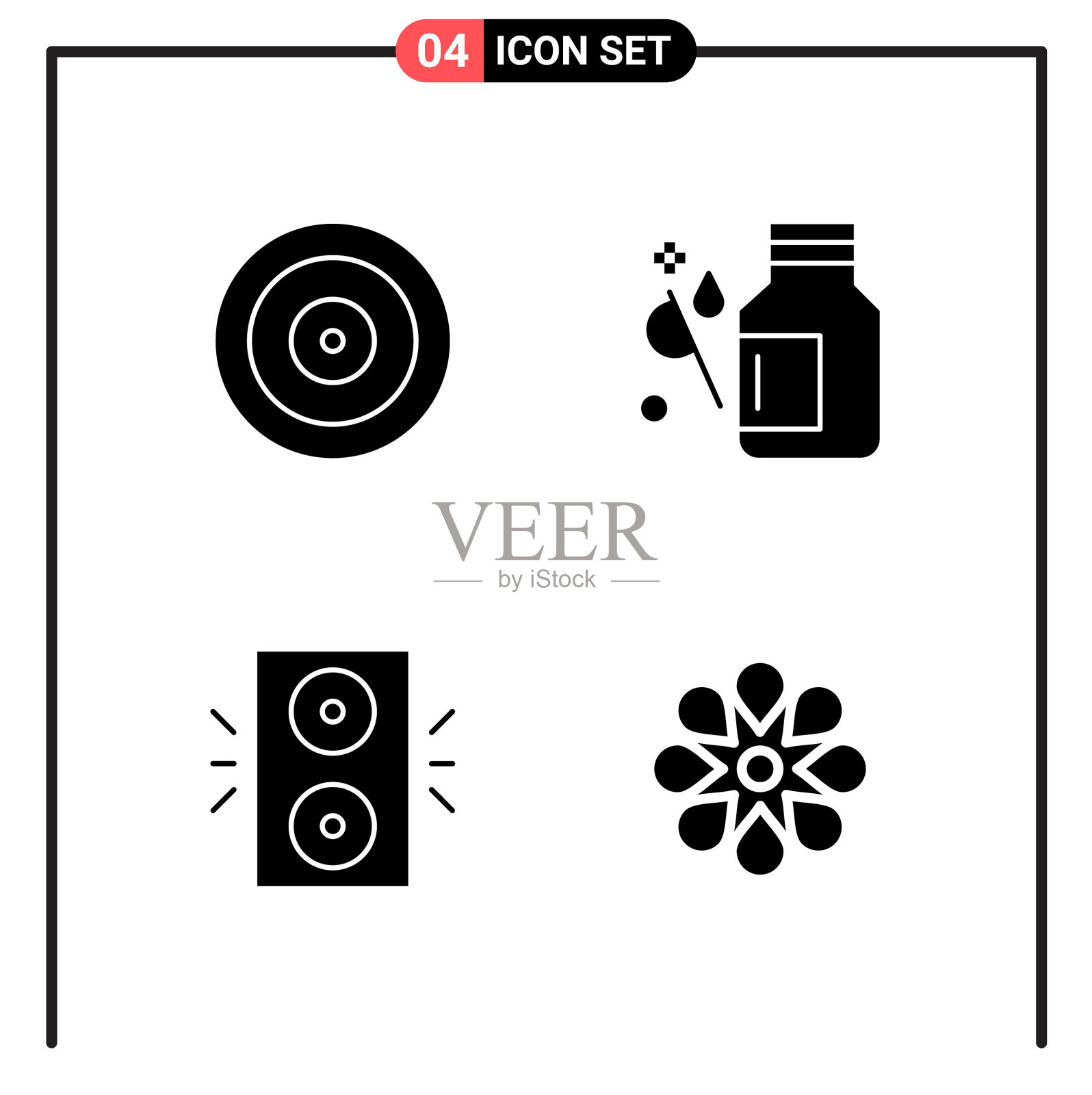 为网页和移动设置4个固定样式的图标图标素材