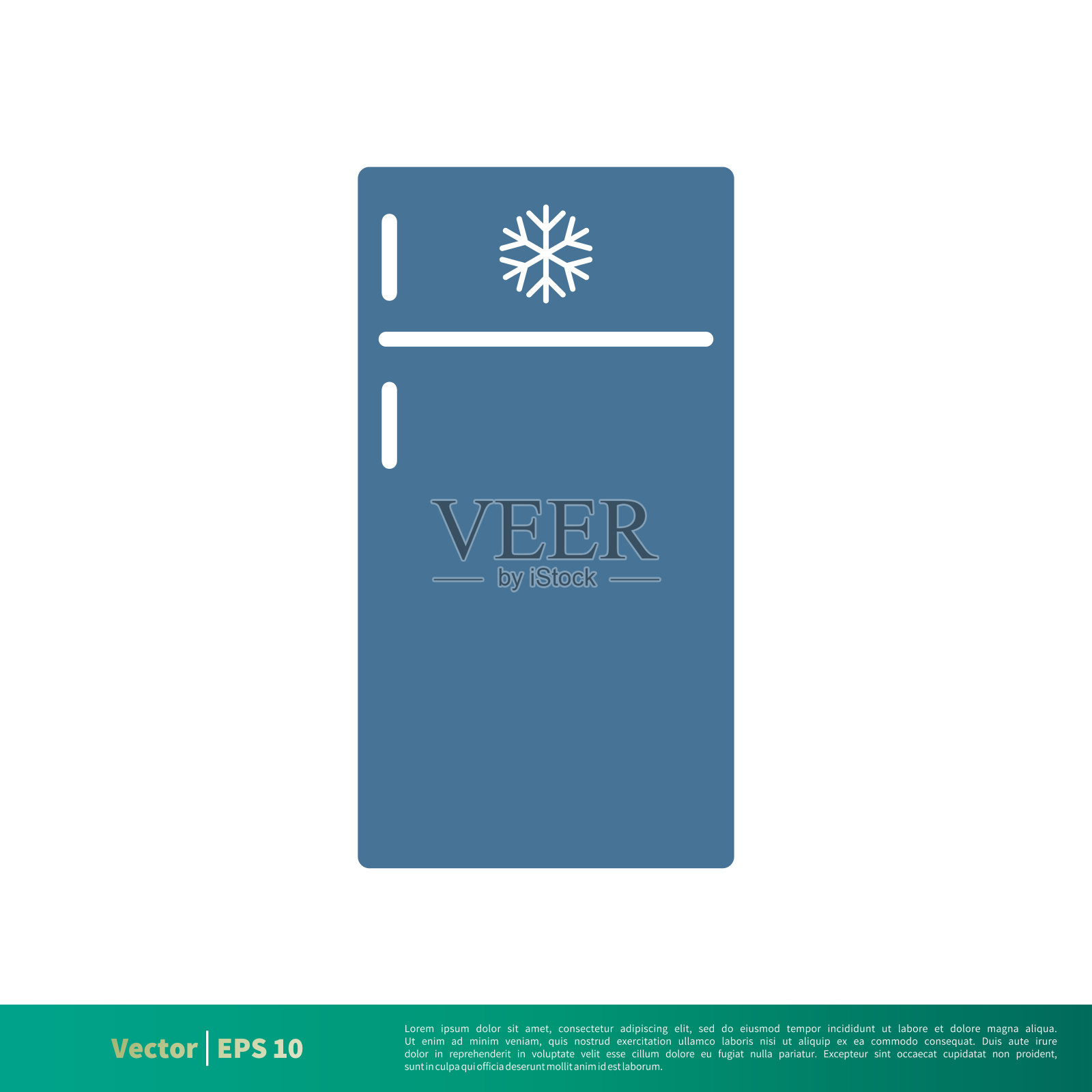 冰箱，冷却器容器图标矢量标志模板插图设计。向量EPS 10。插画图片素材